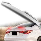W-Power ABS STP-Style Rear Trunk Lip Duckbill Spoiler Wing with LED Sequential Light For 2014-2024 Infiniti Q50 - Pearl White