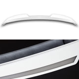 W-Power ABS STP-Style Rear Trunk Lip Duckbill Spoiler Wing with LED Sequential Light For 2014-2024 Infiniti Q50 - Pearl White