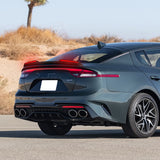 W-Power ABS STP-Style Rear Trunk Lip Duckbill Spoiler Wing with LED Sequential Light For 2018-2023 Kia Stinger - Carbon Fiber Look