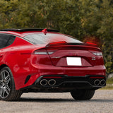 W-Power ABS STP-Style Rear Trunk Lip Duckbill Spoiler Wing with LED Sequential Light For 2018-2023 Kia Stinger - Carbon Fiber Look
