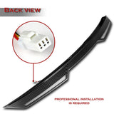 W-Power ABS STP-Style Rear Trunk Lip Duckbill Spoiler Wing with LED Sequential Light For 2018-2023 Kia Stinger - Carbon Fiber Look