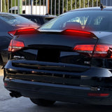 W-Power ABS STP-Style Rear Trunk Lip Duckbill Spoiler Wing with LED Sequential Light For 2011-2018 Volkswagen Jetta Mk6 - Pearl Black