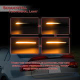 W-Power ABS STP-Style Rear Trunk Lip Duckbill Spoiler Wing with LED Sequential Light For 2011-2018 Volkswagen Jetta Mk6 - Pearl Black