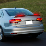W-Power ABS STP-Style Rear Trunk Lip Duckbill Spoiler Wing with LED Sequential Light For 2011-2018 Volkswagen Jetta Mk6 - Carbon Fiber Look