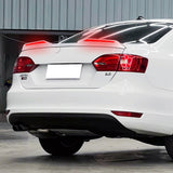 W-Power ABS STP-Style Rear Trunk Lip Duckbill Spoiler Wing with LED Sequential Light For 2011-2018 Volkswagen Jetta Mk6 - Pearl White