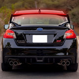 ST-Style ABS Rear Trunk Lip Duckbill Spoiler Wing with LED Sequential Light For 2015-2021 Subaru WRX STi - Painted Black