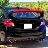 ST-Style ABS Rear Trunk Lip Duckbill Spoiler Wing with LED Sequential Light For 2015-2021 Subaru WRX STi - Painted Black
