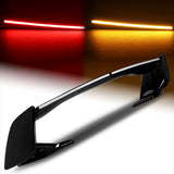ST-Style ABS Rear Trunk Lip Duckbill Spoiler Wing with LED Sequential Light For 2015-2021 Subaru WRX STi - Painted Black