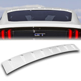 W-Power Pearl White Rear Roof Vortex Generator Spoiler Wing For 2015 - 2023 Ford Mustang Coupe -Shark Fin Style