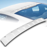 W-Power Pearl White Rear Roof Vortex Generator Spoiler Wing For 2015 - 2023 Ford Mustang Coupe -Shark Fin Style