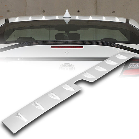 Pearl White Rear Roof Vortex Generator Spoiler Wing For 2022 2023 2024 Subaru BRZ / Toyota GR86 -Shark Fin Style
