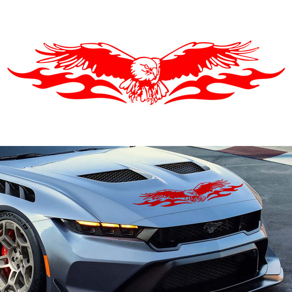 Universal Red Vinyl Flying Eagle Graphics Car Hood Auto Body Sticker