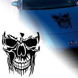 Evil Skull Decal Car Truck Window Black Vinyl Skull Sticker Scary Skeleton