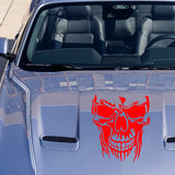 Evil Skull Decal Car Truck Window Red Vinyl Skull Sticker Scary Skeleton