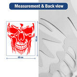 Evil Skull Decal Car Truck Window Red Vinyl Skull Sticker Scary Skeleton