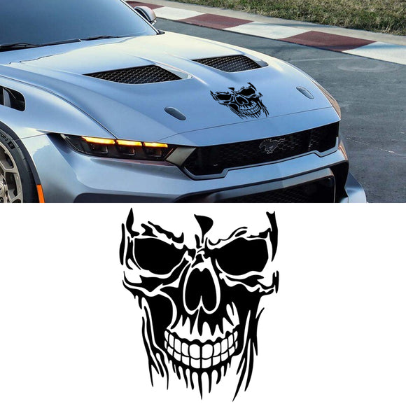 Evil Skull Vinyl Decal Car Truck Window Black Skull Sticker Scary Skeleton