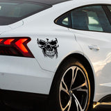 Evil Skull Vinyl Decal Car Truck Window Black Skull Sticker Scary Skeleton