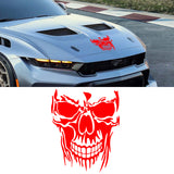 Evil Skull Vinyl Decal Car Truck Window Red Skull Sticker Scary Skeleton
