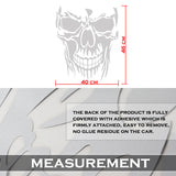 Evil Skull Decal Car Truck Window Silver Vinyl Skull Sticker Scary Skeleton