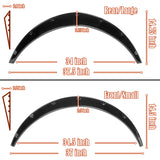 890 mm Universal Flexible Extra-Wide Wheel Fender Flares 4 Pieces -Painted Black