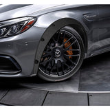 890 mm Universal Flexible Extra-Wide Wheel Fender Flares 4 Pieces -Carbon Fiber Style Painted