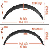 890 mm Universal Flexible Extra-Wide Wheel Fender Flares 4 Pieces -Carbon Fiber Style Painted