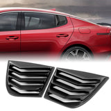 For 2018 - 2023 Kia Stinger ABS Side Window Louvers Scoop Sun Shade Covers Vent -Black