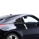 For 2003 - 2008 Nissan 350Z ABS Side Window Louvers Scoop Sun Shade Covers Vent -Carbon Fiber Look