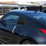 For 2003 - 2008 Nissan 350Z ABS Side Window Louvers Scoop Sun Shade Covers Vent -Carbon Fiber Look