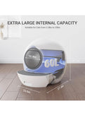 Self Cleaning Cat Litter Box: ELS PET Hands-Off 60L Extra Large Cat Litter Box, Odor Eliminating Smart Litter Box with APP Control, 2.4Ghz WiFi Only, Automatic Cat Litter Box for Multiple Cats (White)