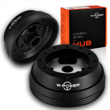 W-Power Short Hub Steering Wheel Adapter 6-Bolt - Fits Chevrolet Corvette Cobalt Silverado, GMC Sierra, Cadillac CTS - Black