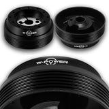 W-Power Short Hub Steering Wheel Adapter 6-Bolt - Fits Dodge Avenger / SRT-4, Chevrolet Camaro / Cavalier / Corvette, GMC Yukon / Suburban, Jeep Wrangler / Grand Cherokee -Black