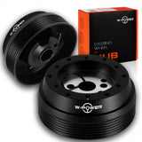 W-Power Short Hub Steering Wheel Adapter 6-Bolt - Fits Dodge Avenger / SRT-4, Chevrolet Camaro / Cavalier / Corvette, GMC Yukon / Suburban, Jeep Wrangler / Grand Cherokee -Black
