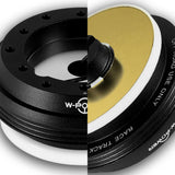 W-Power Short Hub Steering Wheel Adapter 6-Bolt - Fits Honda Civic / Accord / Prelude / Del Sol, Acura Integra -Black