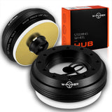 W-Power Short Hub Steering Wheel Adapter 6-Bolt - Fits Honda Civic / Accord / Prelude / Del Sol, Acura Integra -Black