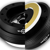 W-Power Short Hub Steering Wheel Adapter 6-Bolt - Fits Toyota Corolla / RAV-4 / Tacoma / Yaris / 4-Runner / Land Cruiser, Scion TC / XB / XA -Black