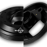 W-Power Short Hub Steering Wheel Adapter 6-Bolt  - Fits Audi A3 / A4 / A6 / A8, Volkswagen Beetle / Golf / Passat, Porsche Cayman / Boxster -Black