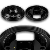 W-Power Short Hub Steering Wheel Adapter 6-Bolt  - Fits Audi A3 / A4 / A6 / A8, Volkswagen Beetle / Golf / Passat, Porsche Cayman / Boxster -Black