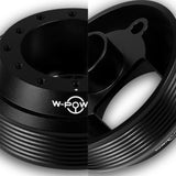 W-Power Short Hub Steering Wheel Adapter 6-Bolt  - Fits Audi A4 / S4 / RS4, Volkswagen Golf , Porsche Cayenne / Boxster / Macan -Black