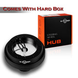 W-Power Short Hub Steering Wheel Adapter 6-Bolt - Fits Mitsubishi Mirage / Lancer, Subaru WRX -Black