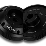 W-Power Short Hub Steering Wheel Adapter 6-Bolt - Fits 2003-2008 Mitsubishi Evolution EVO -Black