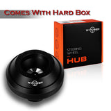 W-Power Short Hub Steering Wheel Adapter 6-Bolt - Fits 2008-2017 Mitsubishi Evolution EVO / Ralliart -Black
