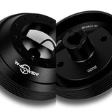 W-Power Short Hub Steering Wheel Adapter 6-Bolt - Fits Honda Accord / Civic / S2000, Acura TSX -Black