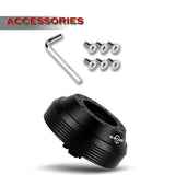 W-Power Short Hub Steering Wheel Adapter 6-Bolt - Fits Honda Accord / Civic / S2000, Acura TSX -Black