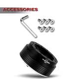 W-Power Short Hub Steering Wheel Adapter 6-Bolt  - Fits Volkswagen Golf / Jetta / Passat -Black