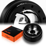 W-Power Short Hub Steering Wheel Adapter 6-Bolt  - Fits Volkswagen Golf / Jetta / Passat -Black