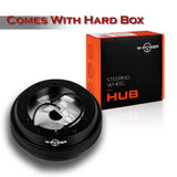 W-Power Short Hub Steering Wheel Adapter 6-Bolt - Fits Honda Accord / Civic / Prelude, Acura Integra -Black