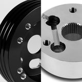 Fits Chevrolet, GMC, Jeep, Pontiac 5 & 6-Hole Steering Wheel Hub Adapter Kit -Black