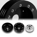 Fits GM, Chevy, Buick, GMC, and Flaming River Columns 5 & 6-Hole Steering Wheel Hub Adapter Kit -Black