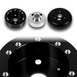 Fits Chevrolet, GMC, Jeep, Pontiac 5 & 6-Hole Steering Wheel Hub Adapter Kit -Black